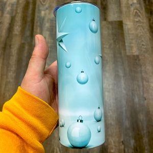 Custom Sublimated Steel 20oz Tumbler with gift box and stall straw.